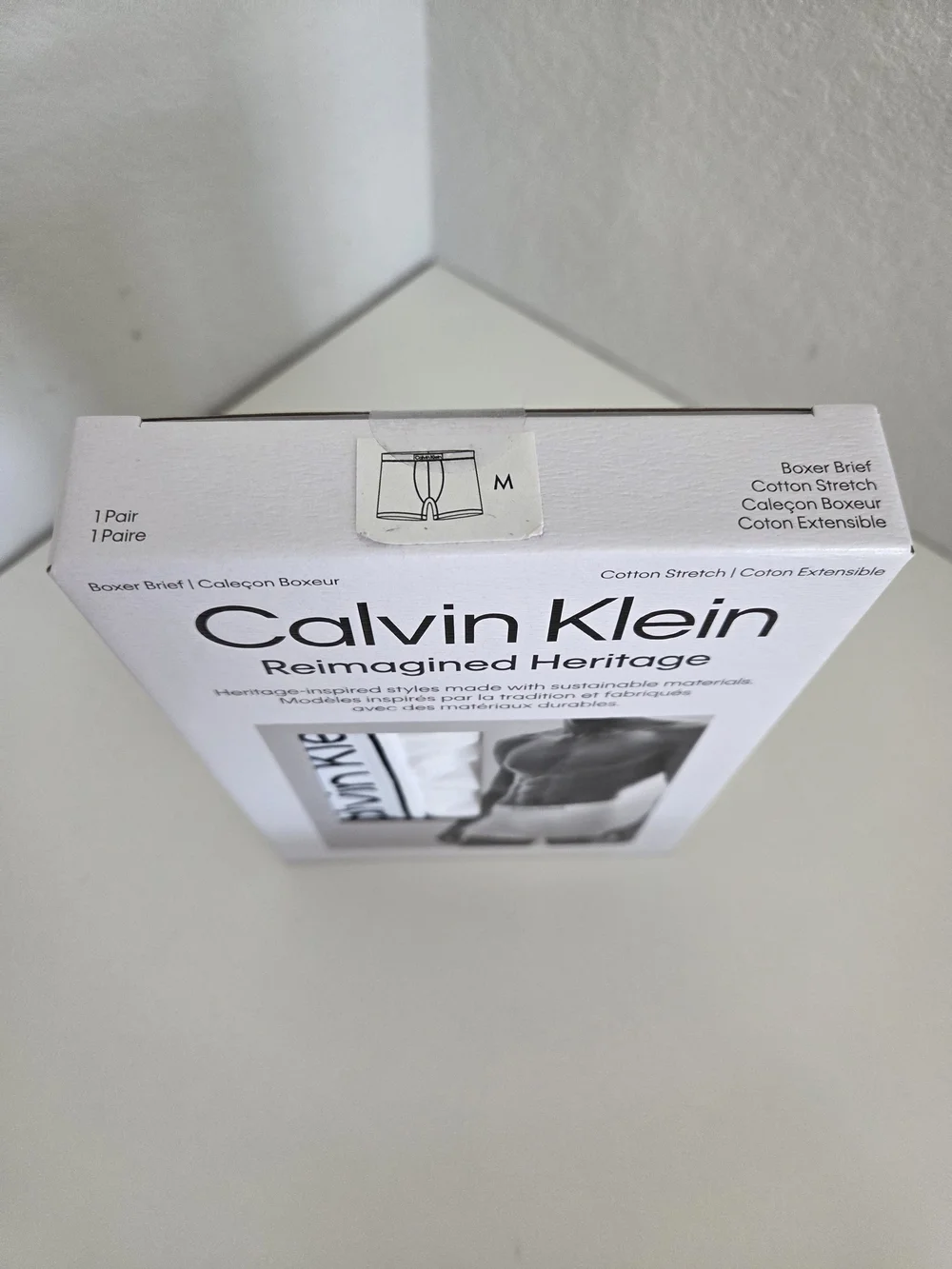 NWT Calvin Klein Reimagined Heritage White Boxer Briefs Medium